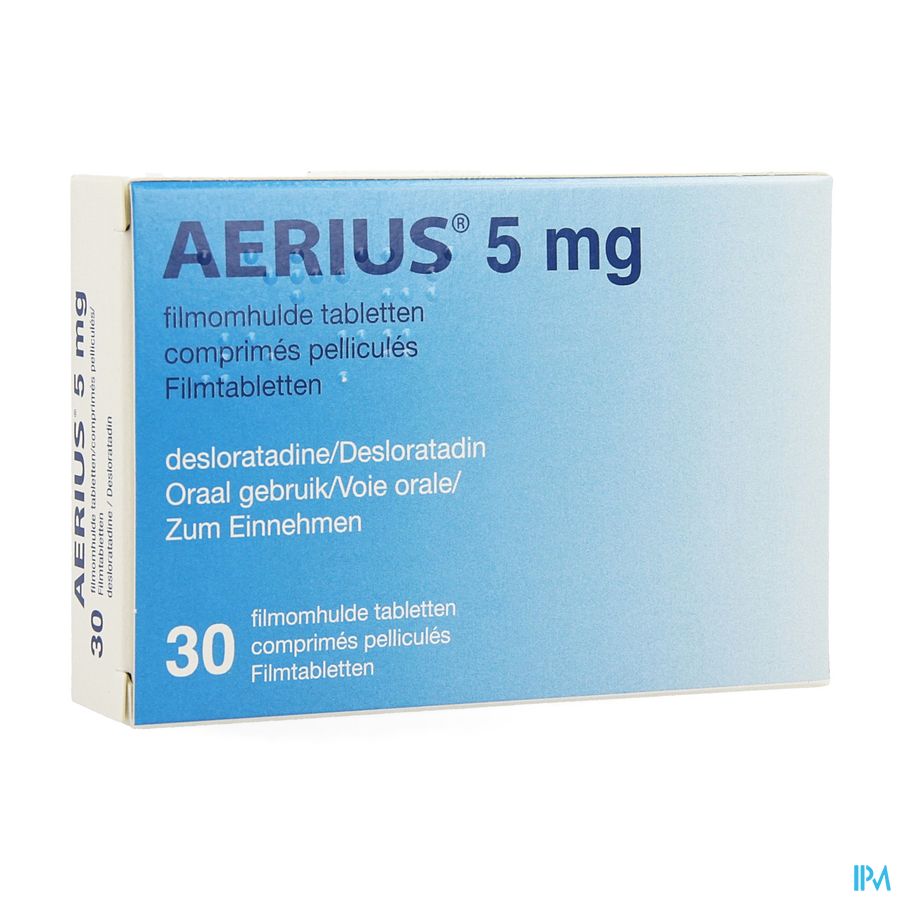 Aerius 5mg Pi Pharma Comp Pell 30 X 5mg Pip Aerius 5mg Pi Pharma Comp Pell 30 X 5mg Pip