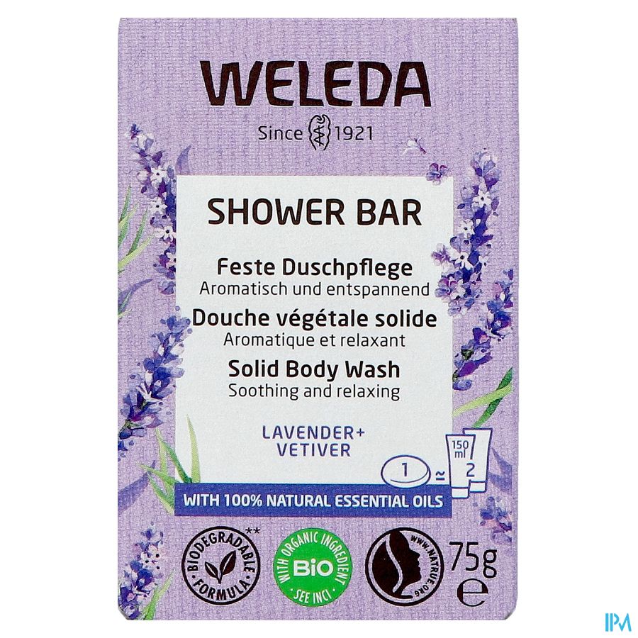 Weleda Shower Bar Lavande + Vetiver 75g 1