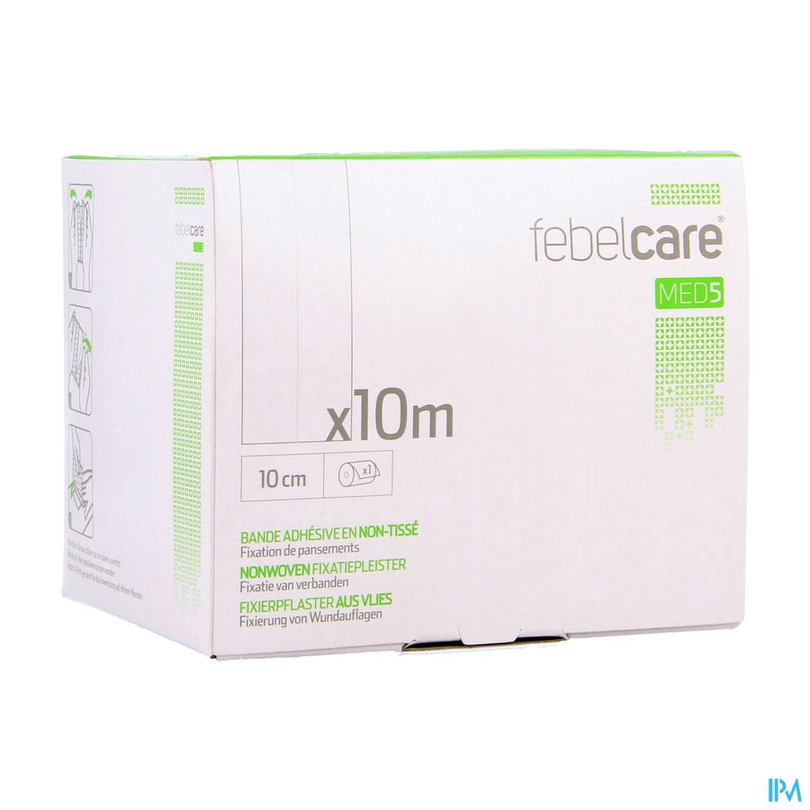 Febelcare Med5 Fixatiepleist. N/woven 10cm 10m 1 Febelcare Med5 Fixatiepleist. N/woven 10cm 10m 1