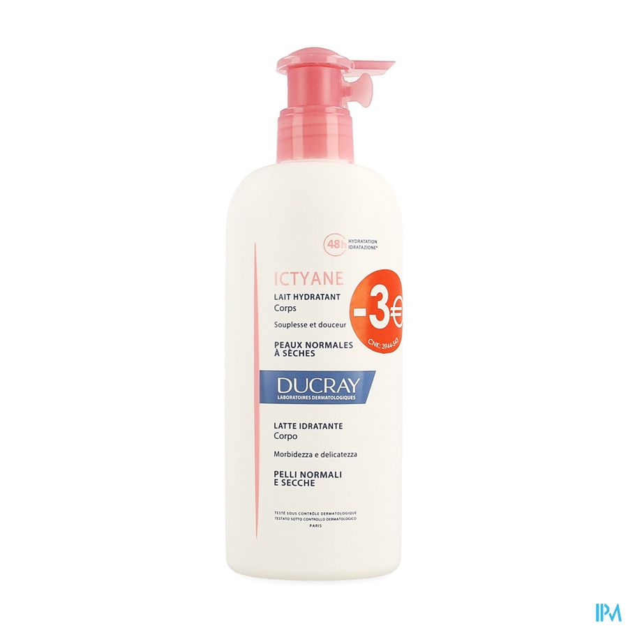 Ducray Ictyane Melk Hydra Lichaam 400ml Promo -3€ Ducray Ictyane Melk Hydra Lichaam 400ml Promo -3€