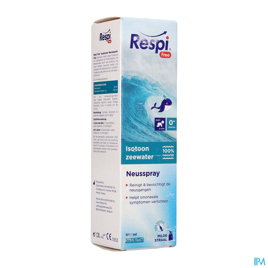 Respi Free Isotonic Baby Kids Spray 100ml Respi Free Isotonic Baby Kids Spray 100ml