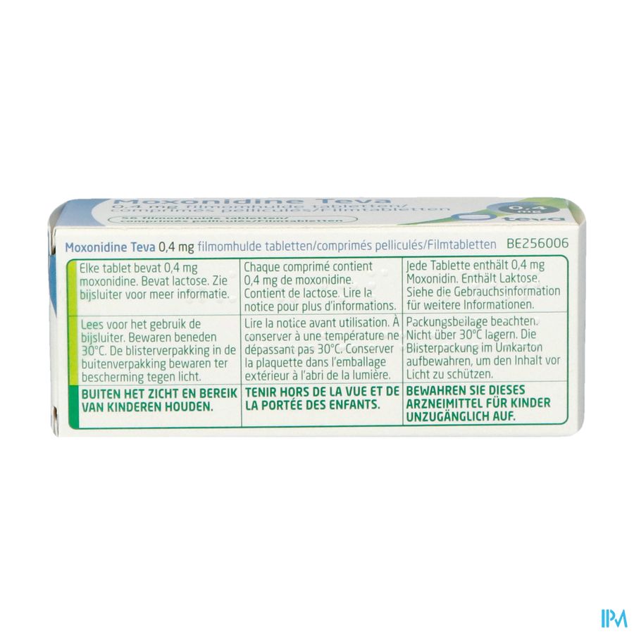Moxonidine Teva Comp 56 X 0,4mg 1