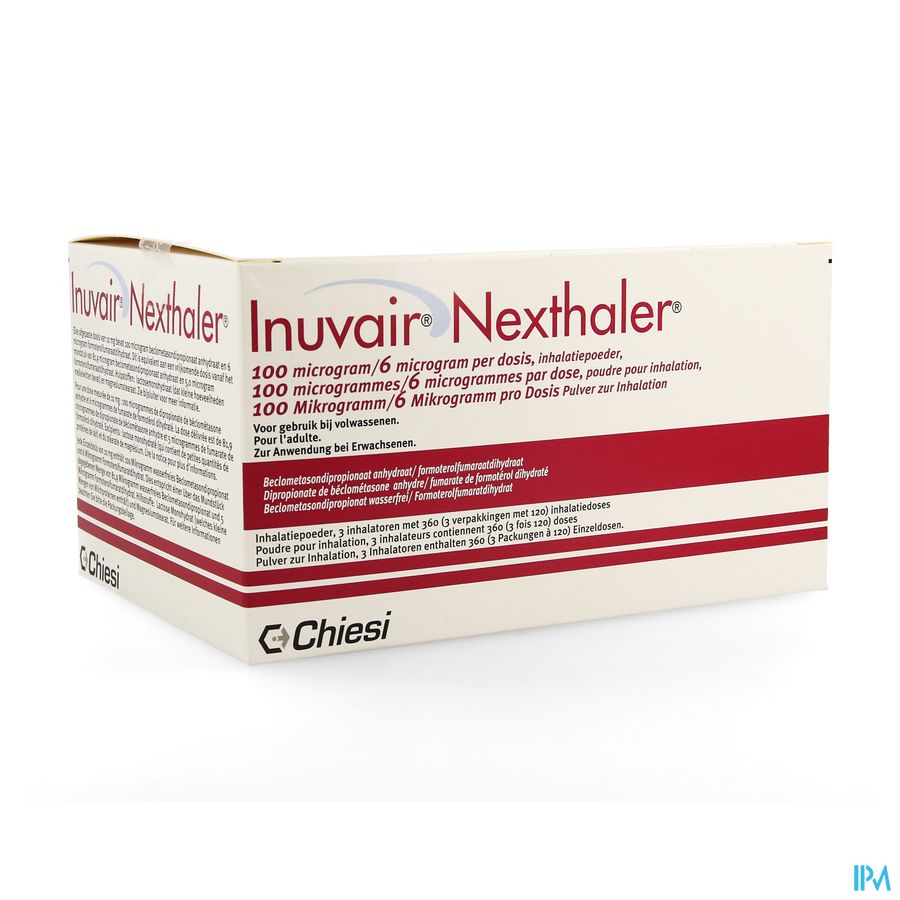 Inuvair 100/6mcg Nexthaler Doses 3x120 Inuvair 100/6mcg Nexthaler Doses 3x120