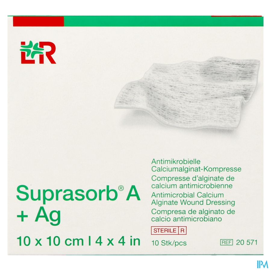 Suprasorb A+ag Kp Alg. Calc10x10cm 10 20571 149266 4