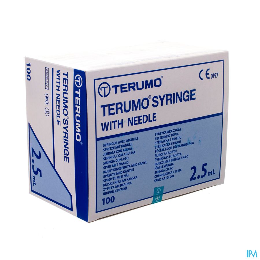 Terumo Spuit 2,5ml Met Naald 23g 1 100 Terumo Spuit 2,5ml Met Naald 23g 1 100