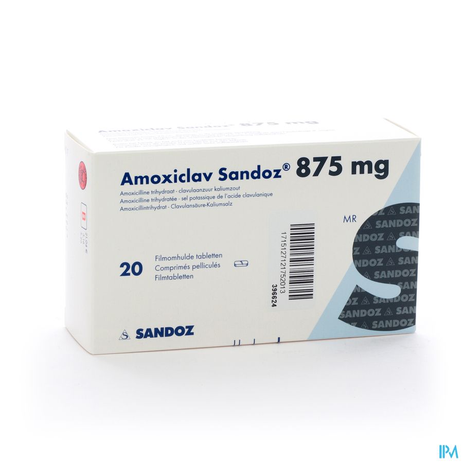 Amoxiclav Sandoz 875mg/125mg Comp 20 2