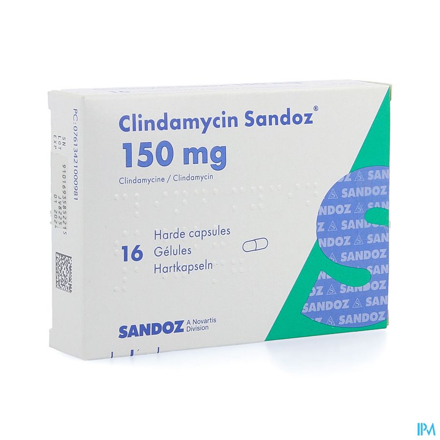 Clindamycin 150mg Sandoz Harde Caps 16x150mg Clindamycin 150mg Sandoz Harde Caps 16x150mg