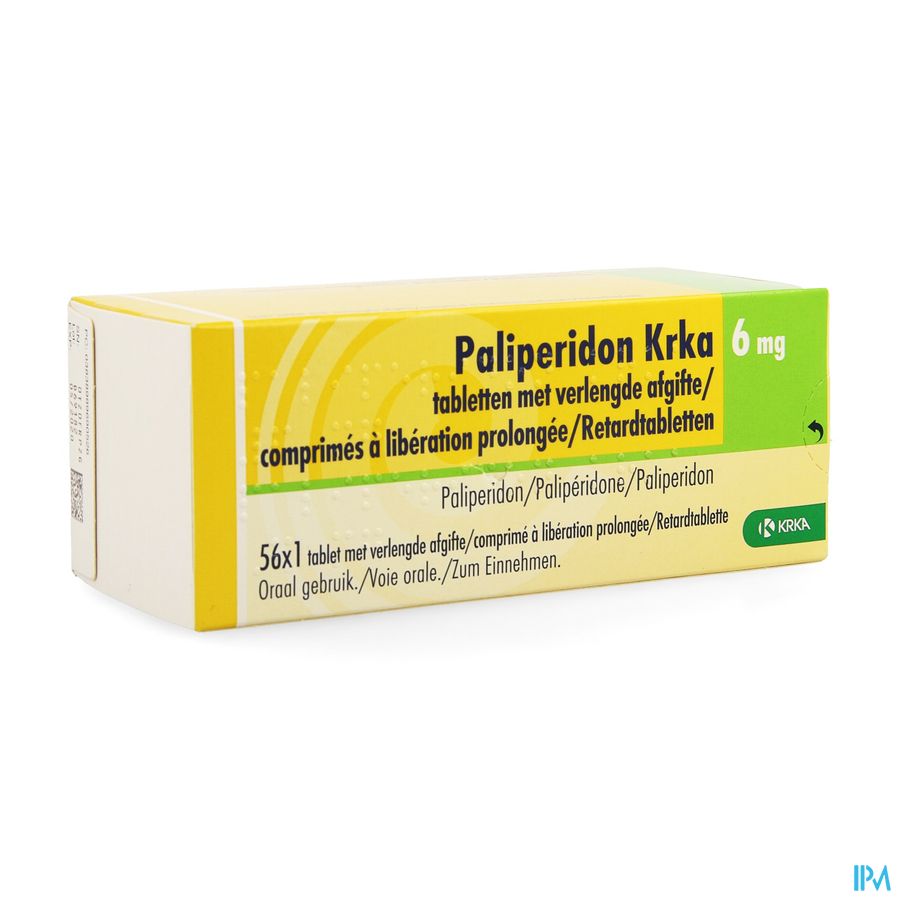 Paliperidon Krka 6mg Verlengde Afgifte Comp 56x6mg Paliperidon Krka 6mg Verlengde Afgifte Comp 56x6mg
