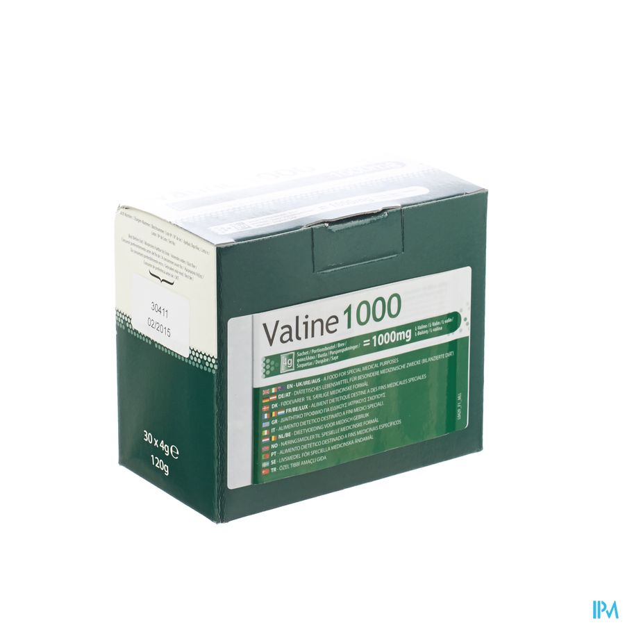Valine 1000 Pdr Sachet 30x4g Valine 1000 Pdr Sachet 30x4g