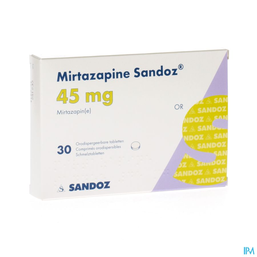 Mirtazapine Sandoz 45mg Orodisp Tabl 30 Mirtazapine Sandoz 45mg Orodisp Tabl 30