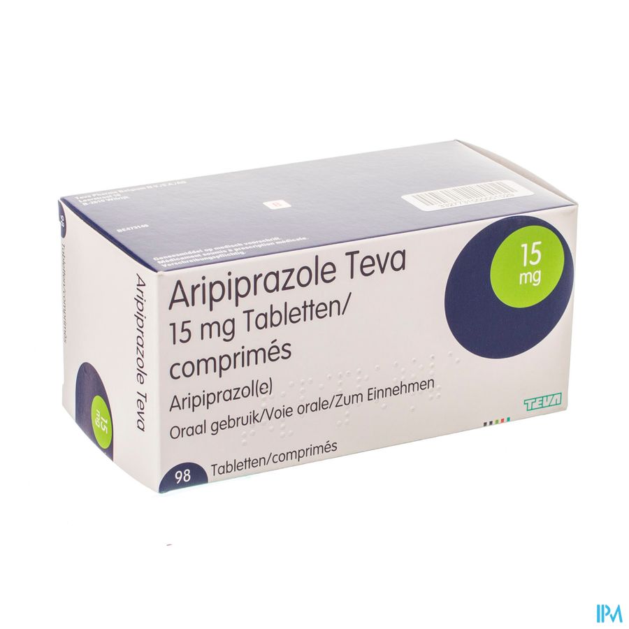Aripiprazole Teva 15mg Tabl 98 X 15mg Aripiprazole Teva 15mg Tabl 98 X 15mg