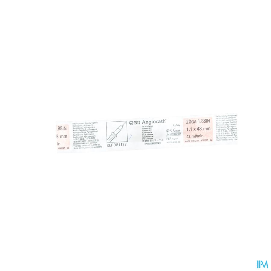 Bd Catheter Iv + Naald 20g Rose 1 381137 Bd Catheter Iv + Naald 20g Rose 1 381137