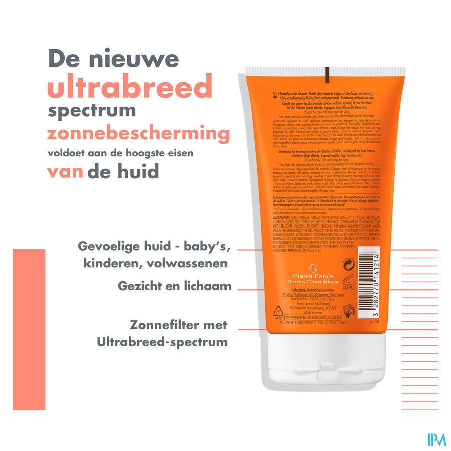 Avene Zon Spf50+ Intense Protect 50+ Fluide 150ml 8