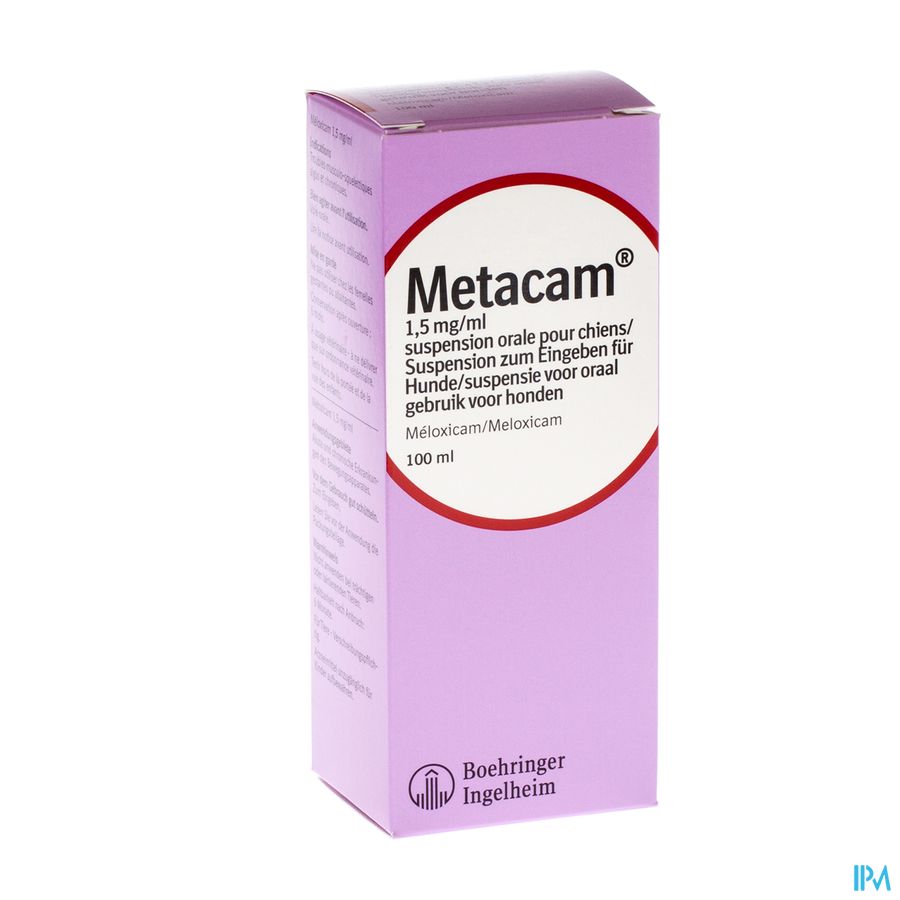 Metacam Susp Oral 1,5mg/1ml 100ml Honden Metacam Susp Oral 1,5mg/1ml 100ml Honden