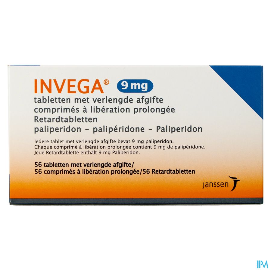 Invega Tabl Retard 56 X 9mg 2