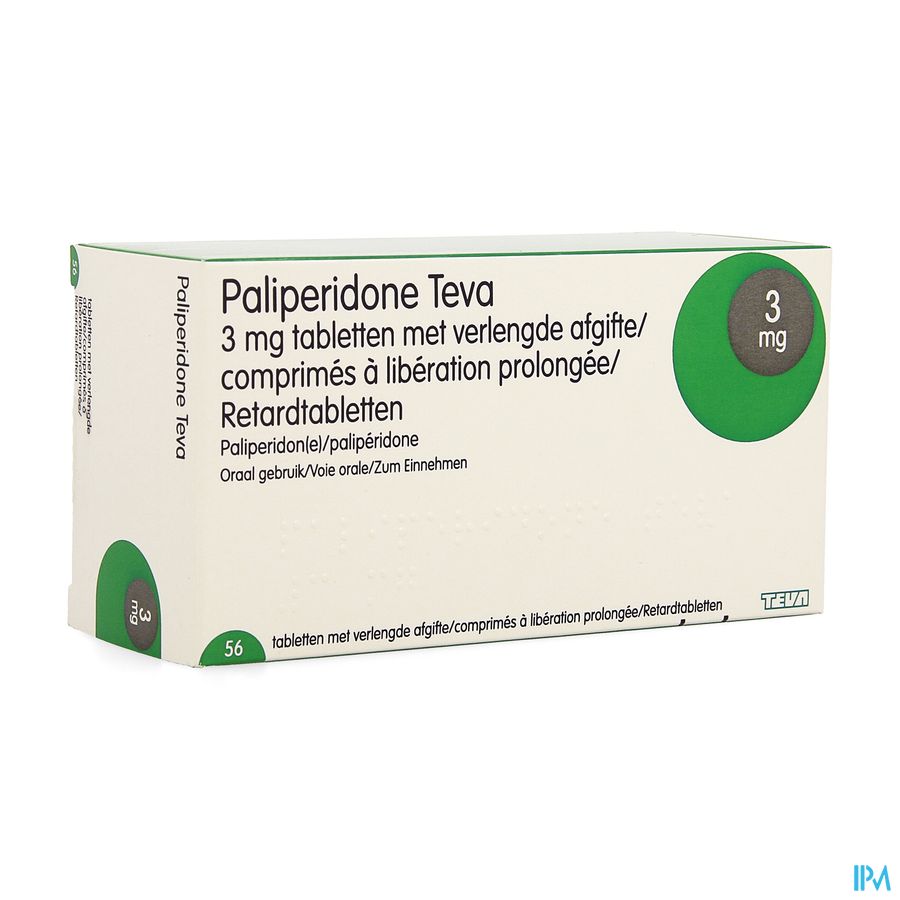 Paliperidone Teva 3mg Verl.afgifte Comp 56 X 3mg