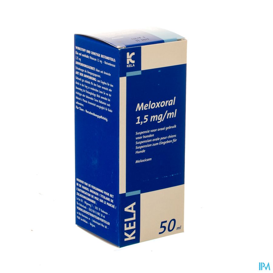 Meloxoral 1,5mg/ml Susp Ora Hond Fl 50ml Meloxoral 1,5mg/ml Susp Ora Hond Fl 50ml