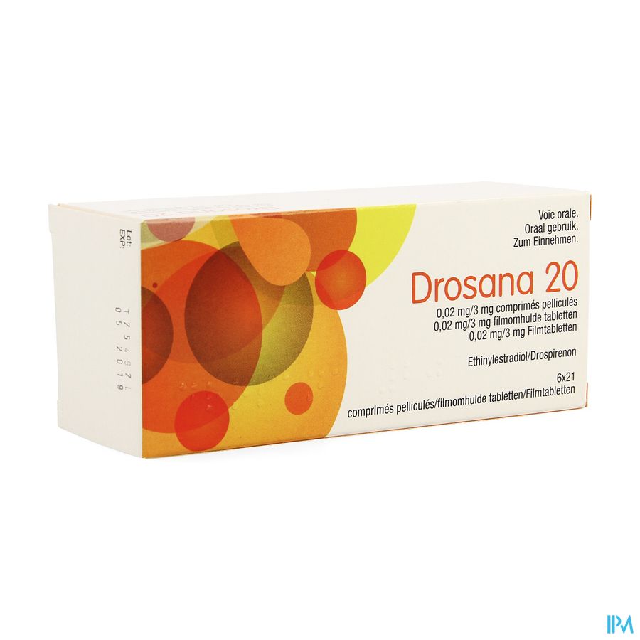 Drosana 20 0,02mg/3mg Comp Pell 6 X 21 Drosana 20 0,02mg/3mg Comp Pell 6 X 21