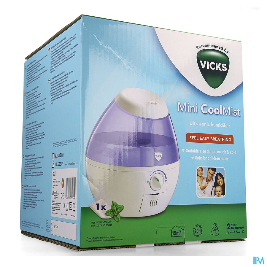 Vicks Mini Cool Mist Luchtbevocht.ultrasoon Mini
