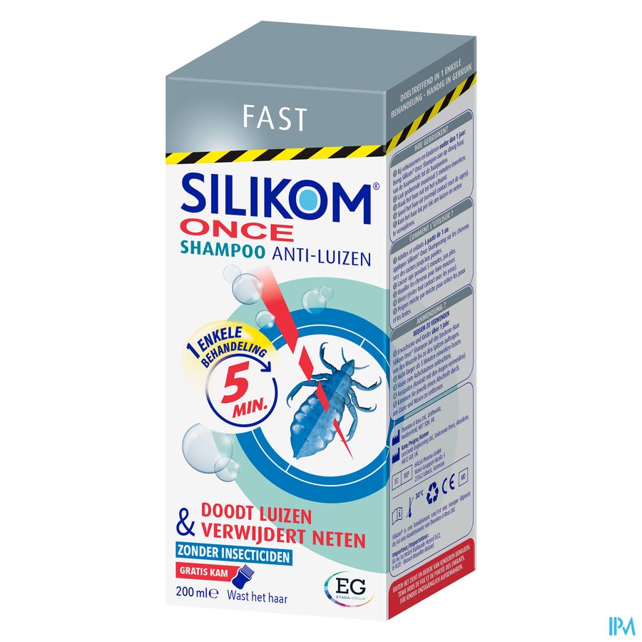 Silikom Once Shampoo A/Luizen A/Neten        200Ml Silikom Once Shampoo A/Luizen A/Neten        200Ml