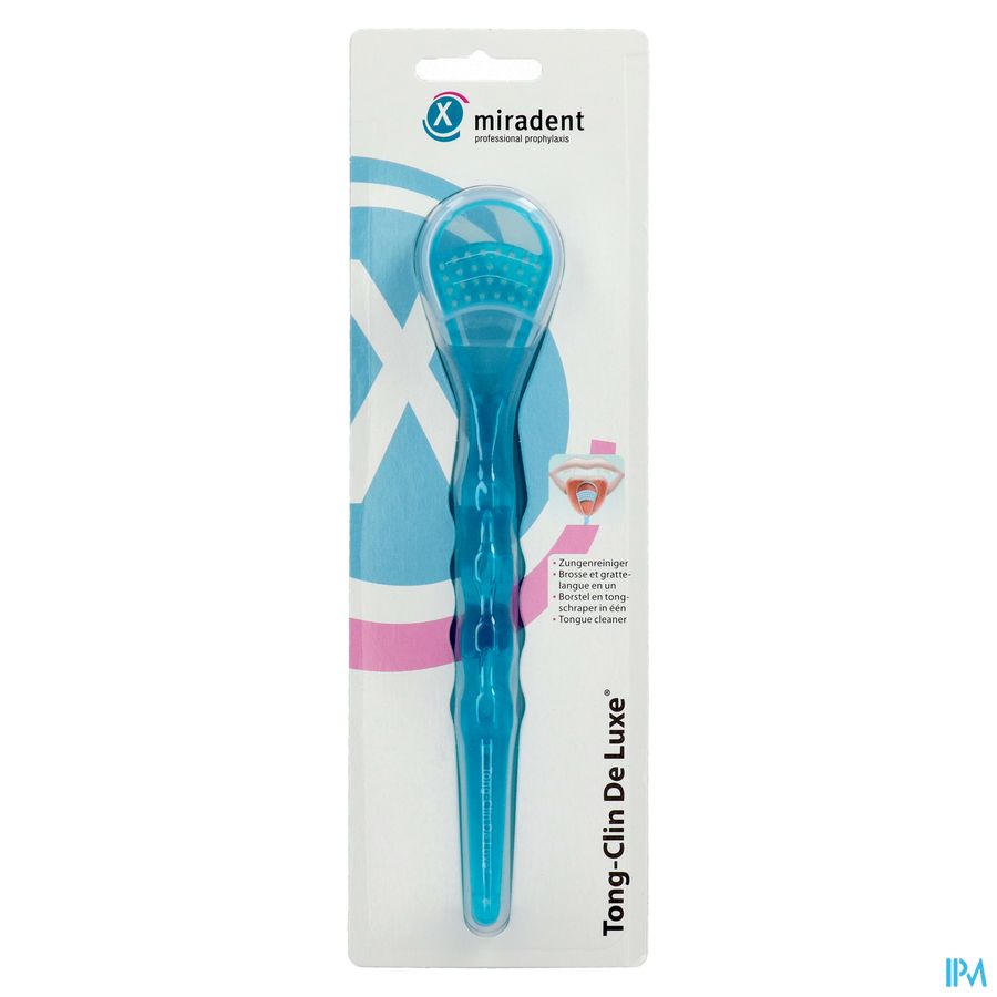Miradent Tongschraper Deluxe Blauw 1