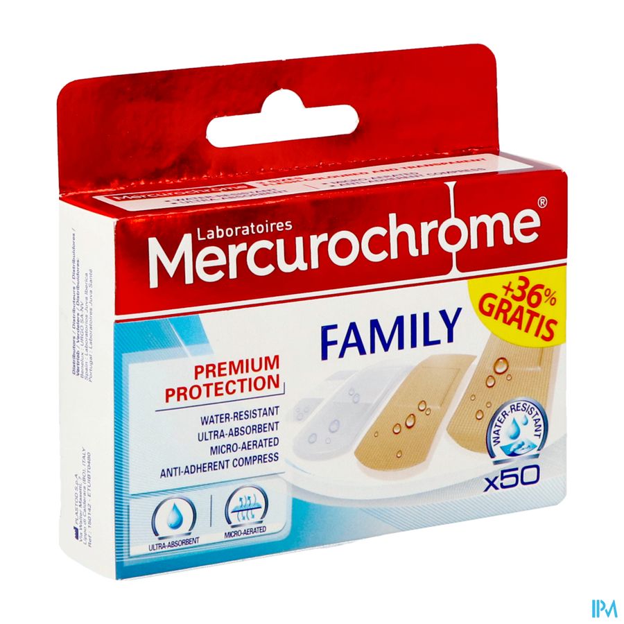 Mercurochrome Familie Pleisters 50+18 Promo Mercurochrome Familie Pleisters 50+18 Promo
