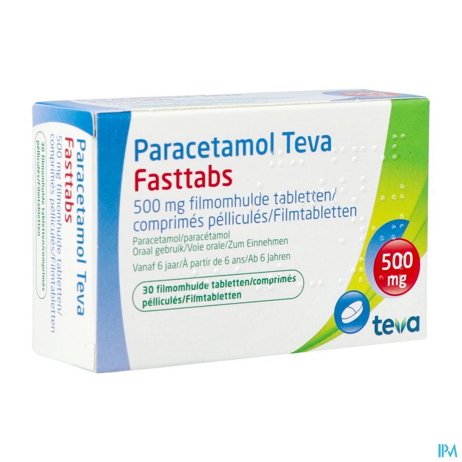 Paracetamol Teva Fasttabs Filmomh Tabl 30 X 500mg Paracetamol Teva Fasttabs Filmomh Tabl 30 X 500mg