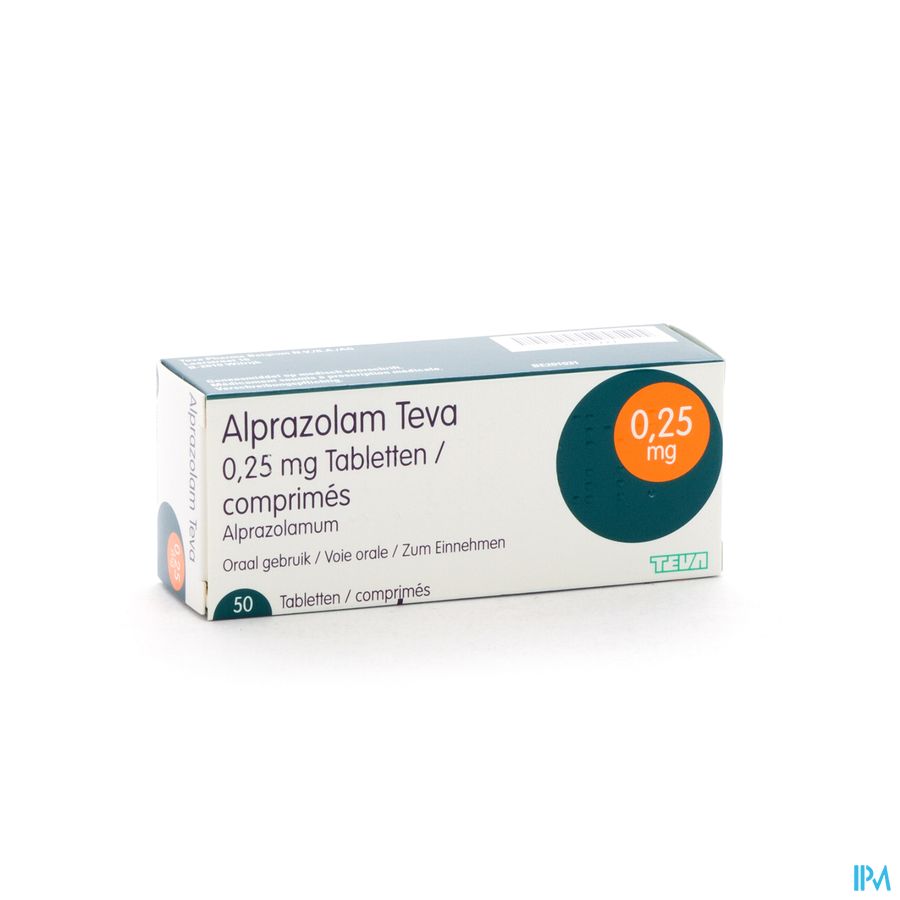 Alprazolam Teva Tabl 50 X 0,25mg
