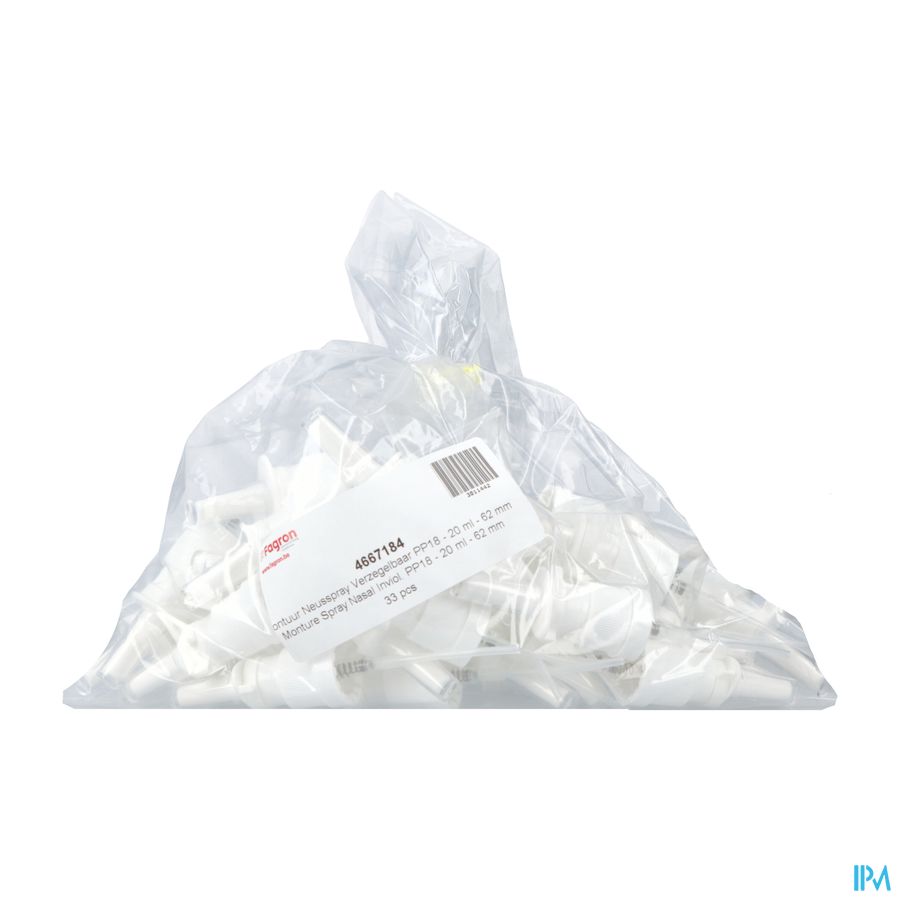Montuur Neusspray Verzegelbaar Pp18 20ml/62mm 33 Montuur Neusspray Verzegelbaar Pp18 20ml/62mm 33