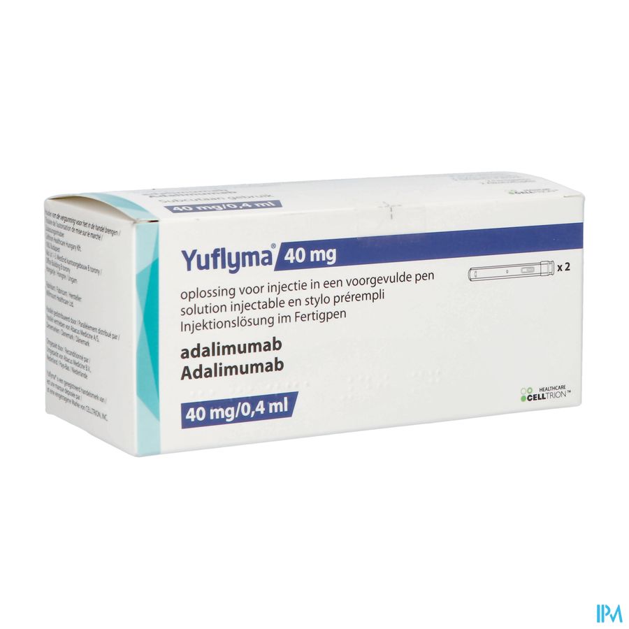 Yuflyma Abacus 40mg Opl Inj Voorgevuld.pen 2x0,4ml Yuflyma Abacus 40mg Opl Inj Voorgevuld.pen 2x0,4ml