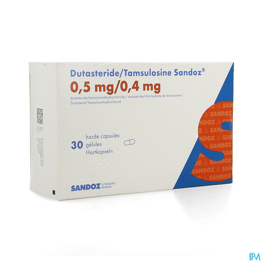 Dutasteride Tamsulosine Sandoz 0,5/0,4mg Caps 30 Dutasteride Tamsulosine Sandoz 0,5/0,4mg Caps 30