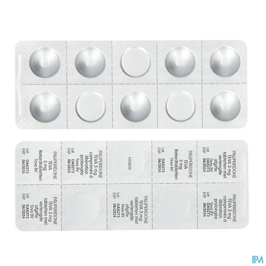 Paliperidone Teva 9mg Lib.prolongee Comp 112 X 9mg Paliperidone Teva 9mg Lib.prolongee Comp 112 X 9mg