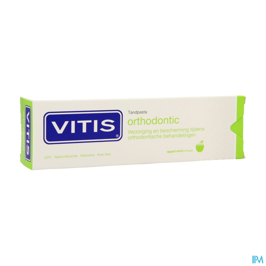 Vitis Orthodontic Tandpasta met 0,05% Cetylpyridinium Chloride (CPC) 75ml 32046 Vitis Orthodontic Tandpasta met 0,05% Cetylpyridinium Chloride (CPC) 75ml 32046