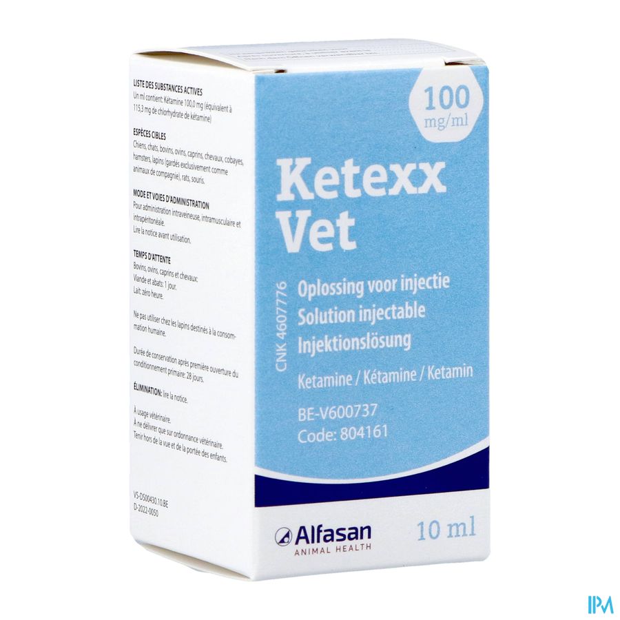 Ketexx Vet 100mg/ml Opl Inj 10ml Ketexx Vet 100mg/ml Opl Inj 10ml