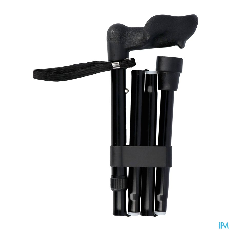 Pluviose Canne Pliable 5pcs Poign.anat.noir Droite