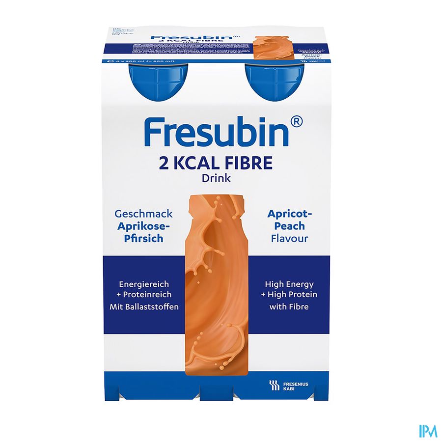 Fresubin 2 Kcal Fibre Drink 200ml Pêcheabricot/abrikoosperzik 1