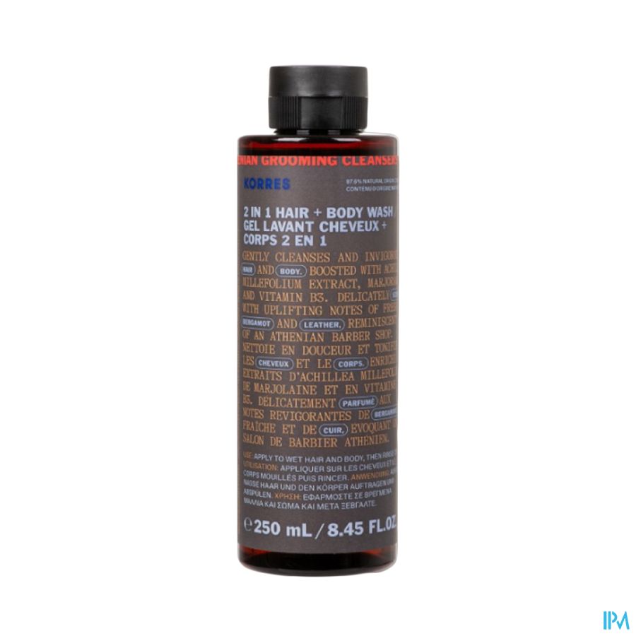 Korres Km Achillea Mens 2in1 Shampoo Sgel 250ml