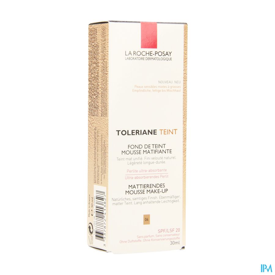 La Roche Posay Toleriane Fdt Mousse 04 30ml La Roche Posay Toleriane Fdt Mousse 04 30ml