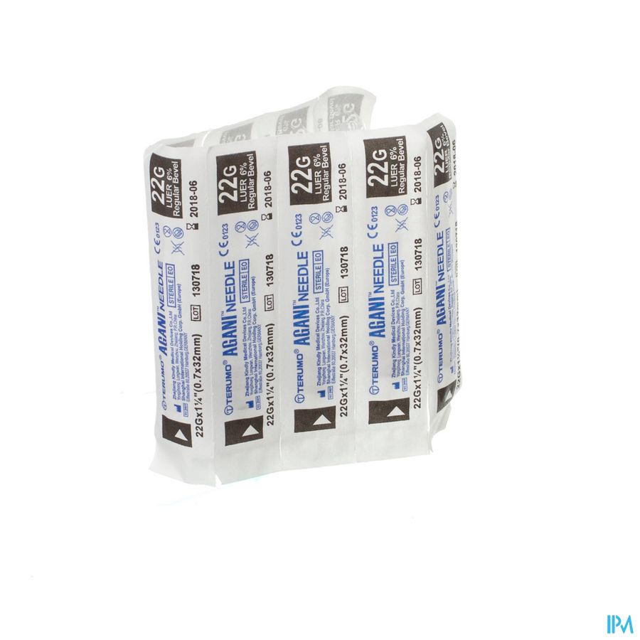 Terumo Naald Agani 22g 1 1/4 Rb Zwart 10 Terumo Naald Agani 22g 1 1/4 Rb Zwart 10