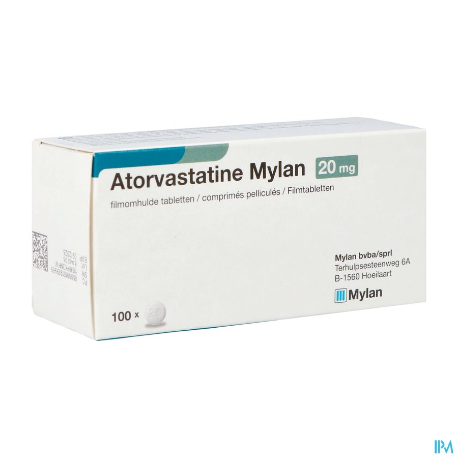 Atorvastatine Viatris 20mg Filmomh Tabl 100 Bls Atorvastatine Viatris 20mg Filmomh Tabl 100 Bls