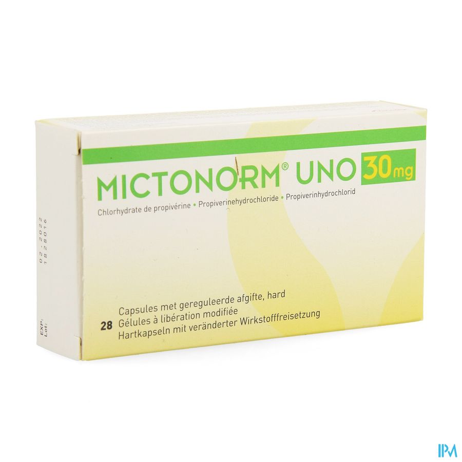 Mictonorm Uno 30mg Gereguleerde Afgifte Caps 28 Mictonorm Uno 30mg Gereguleerde Afgifte Caps 28