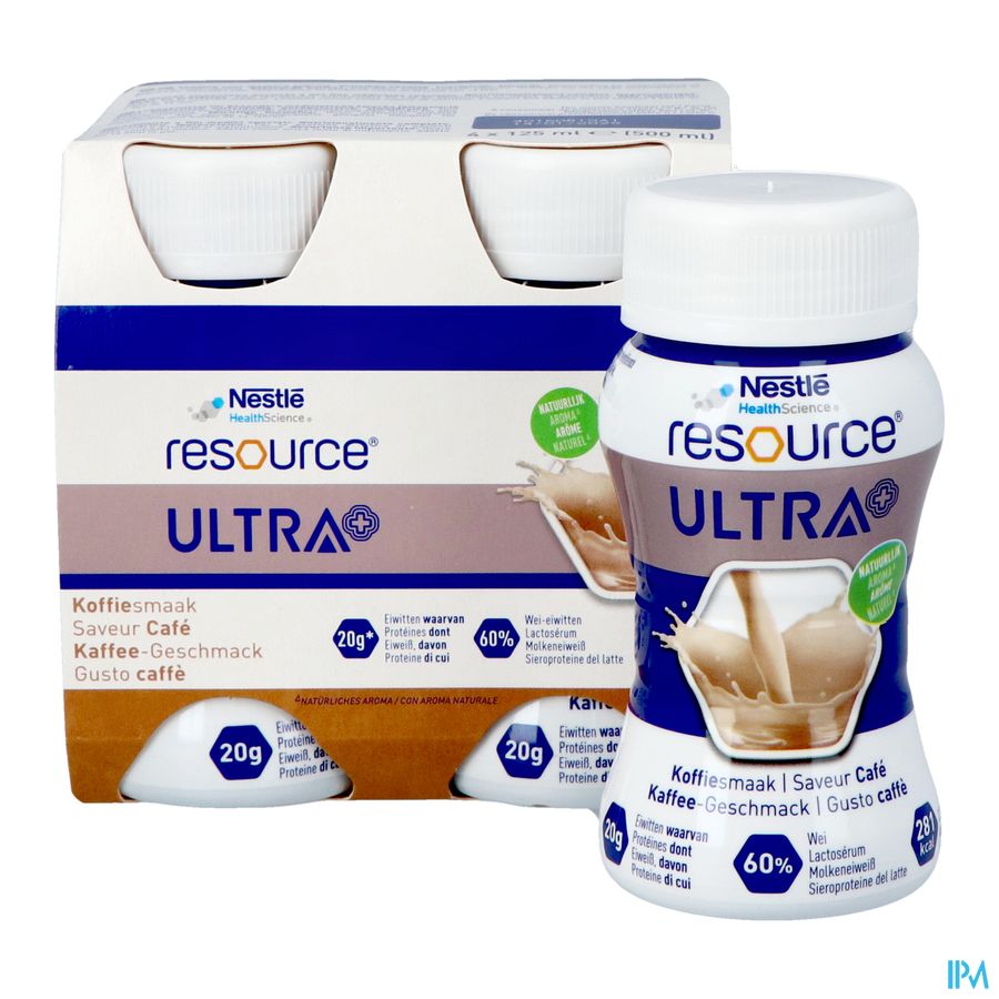 Resource Ultra+ Koffiesmaak 4x125ml Nf 1