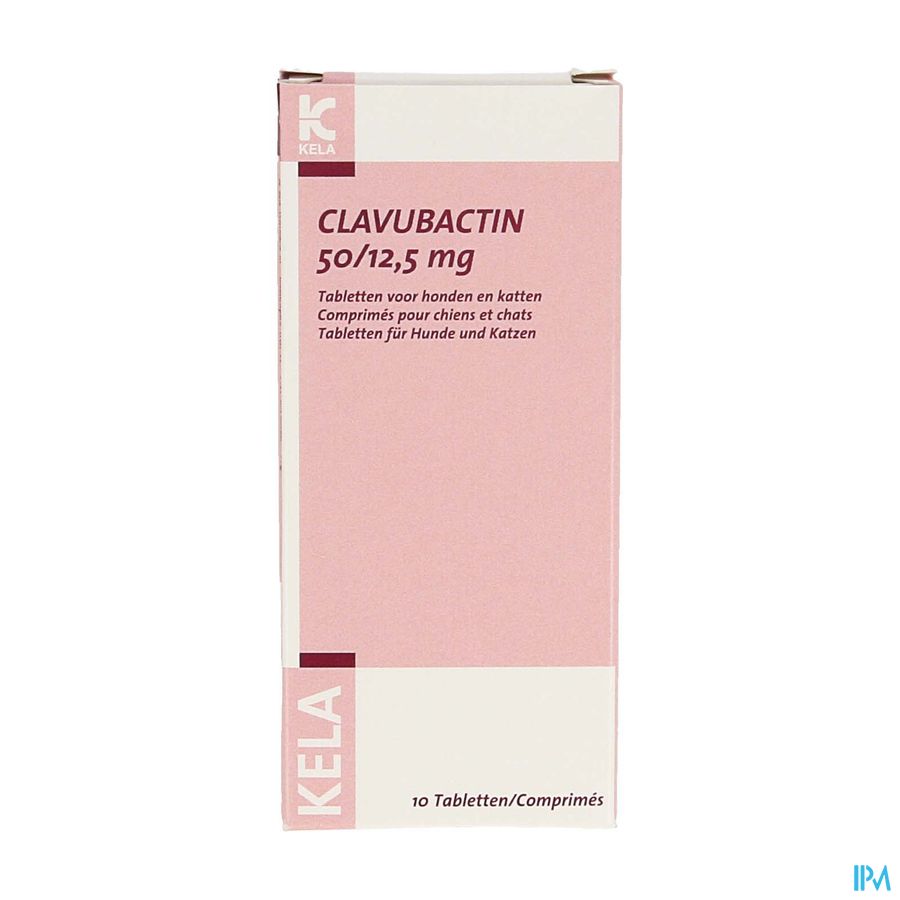 Clavubactin Kela 50/12.5mg Kat En Hond Tabl 10