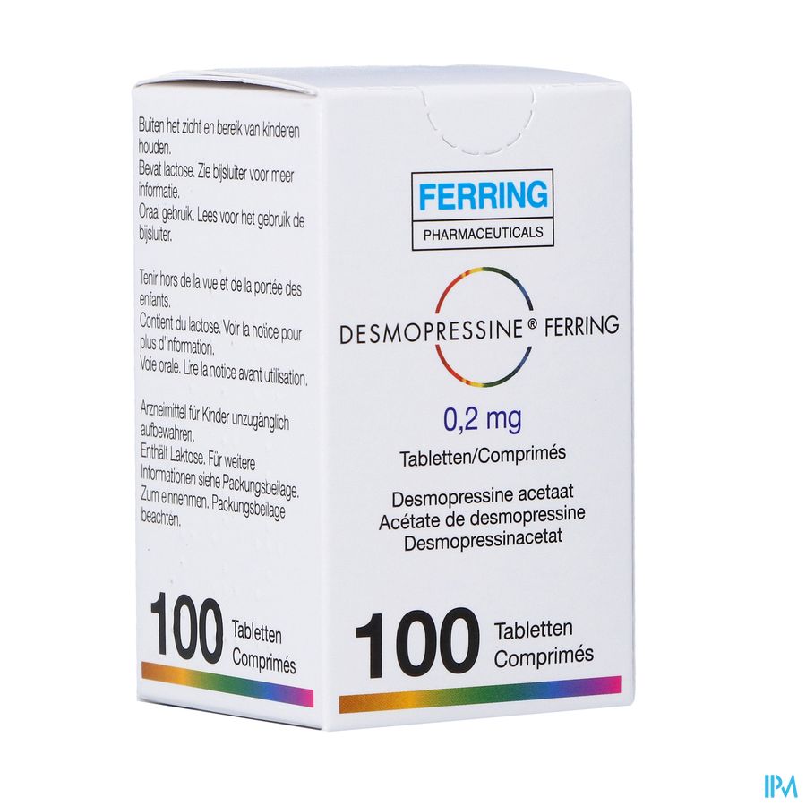 Desmopressine Ferring Tabl 100 X 0,2mg Desmopressine Ferring Tabl 100 X 0,2mg