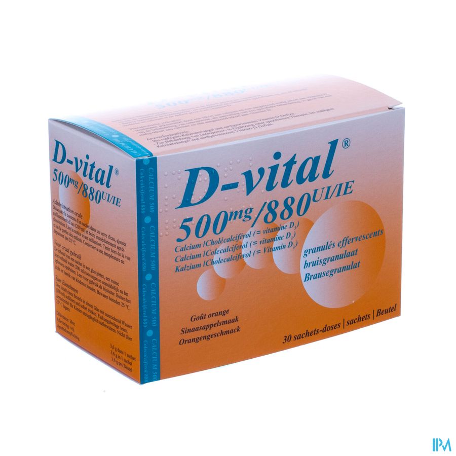D-vital 500/880 Bruis Zakje 30