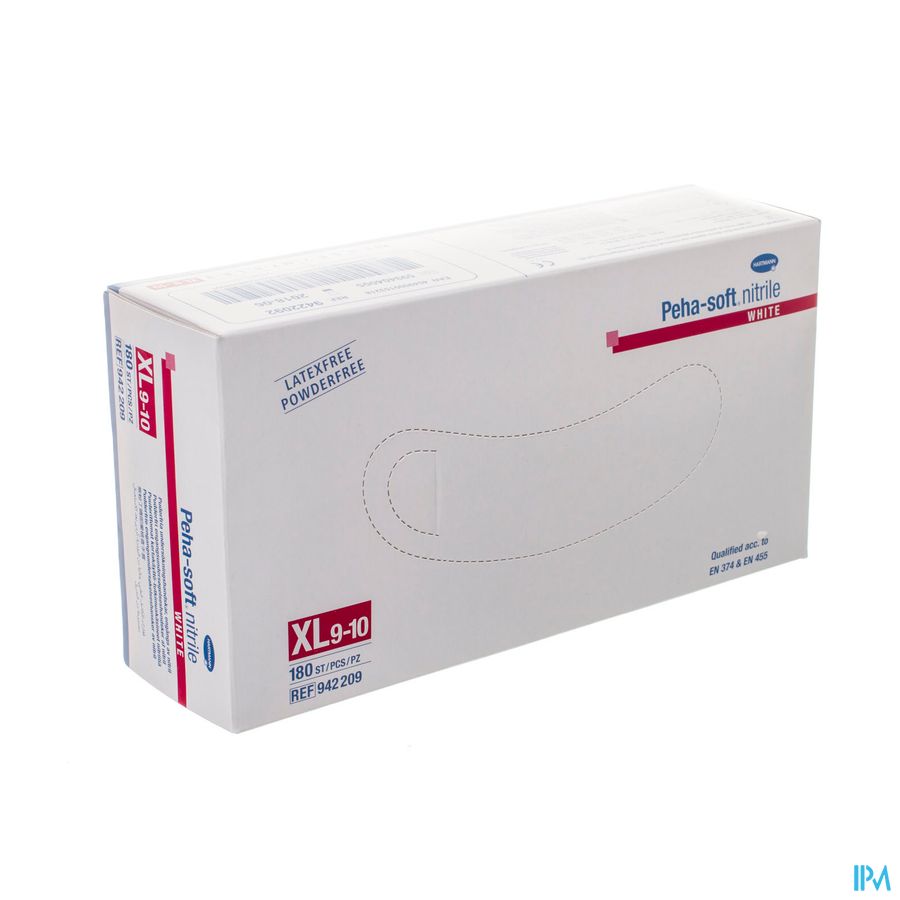 Peha Soft Handschoen Nitrile Wit Xl 180 9422096 Peha Soft Handschoen Nitrile Wit Xl 180 9422096