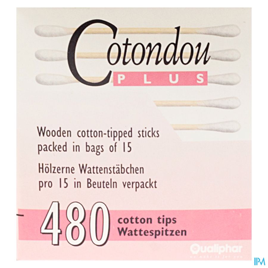 Cotondou Plus Wattestaafje Hout 240