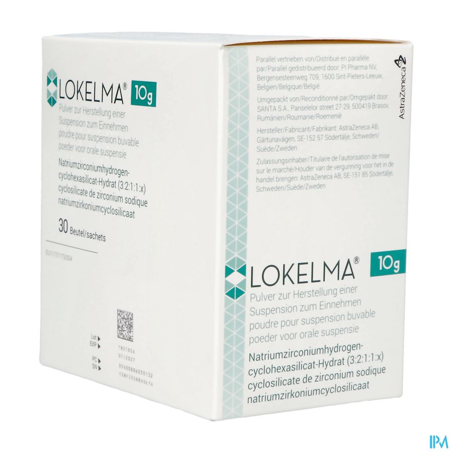 Lokelma 10g Pi Pharma Pdr Orale Susp Zakje 30 Pip Lokelma 10g Pi Pharma Pdr Orale Susp Zakje 30 Pip