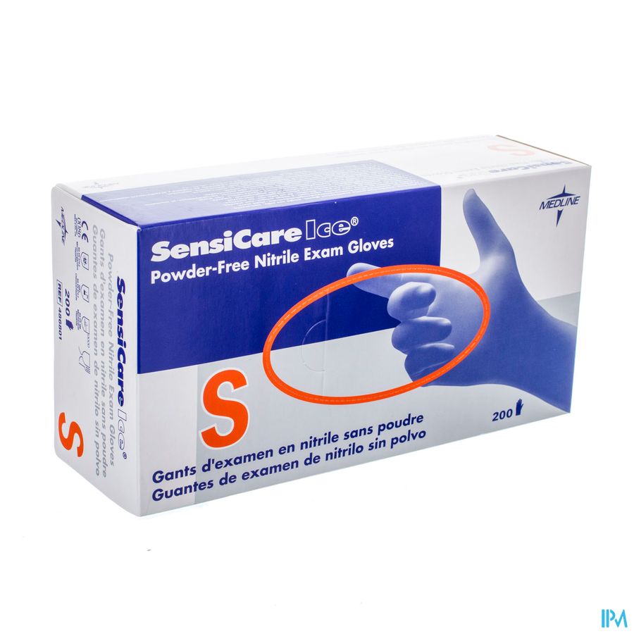 Sensicare Ice Nitrile Handsch.chirurg. Z/pdr S 200