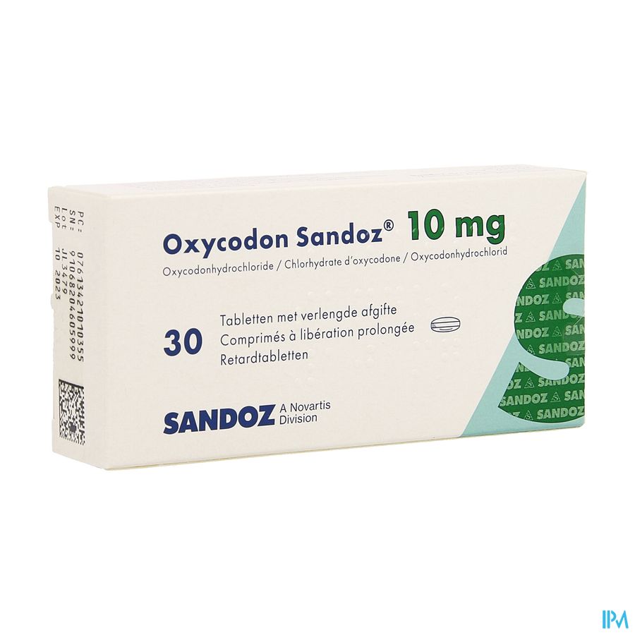 Oxycodon 10mg Sandoz Verlengde Afgifte 30 Oxycodon 10mg Sandoz Verlengde Afgifte 30